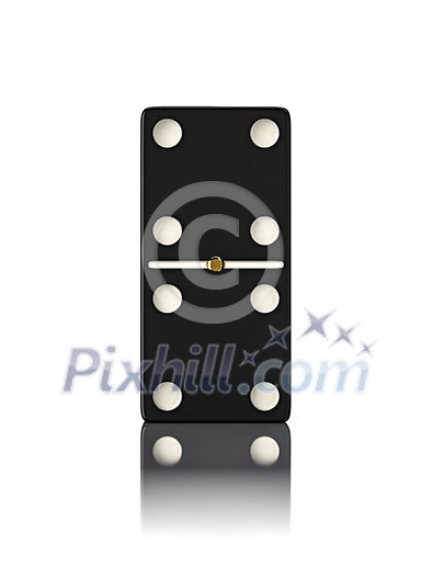Domino game bone close up isolated on white Domino game bone close up isolated on white