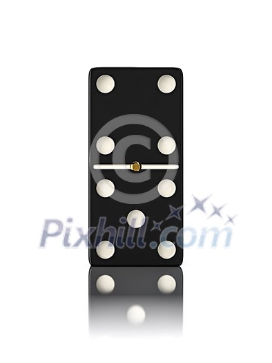 Domino game bone close up isolated on white Domino game bone close up isolated on white