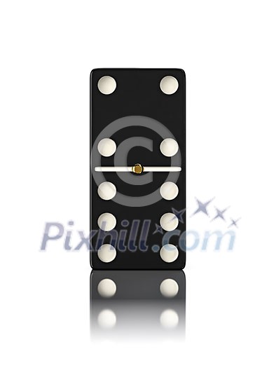 Domino game bone close up isolated on white Domino game bone close up isolated on white