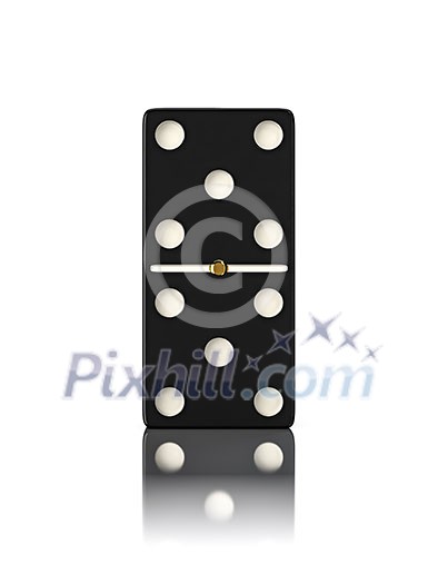 Domino game bone close up isolated on white Domino game bone close up isolated on white