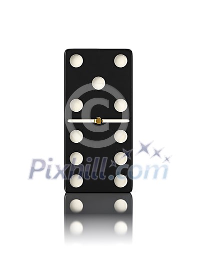 Domino game bone close up isolated on white Domino game bone close up isolated on white