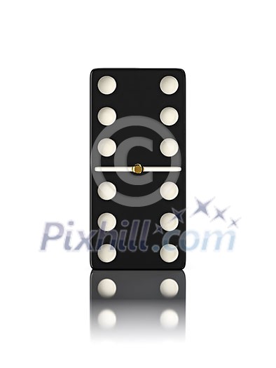 Domino game bone close up isolated on white Domino game bone close up isolated on white