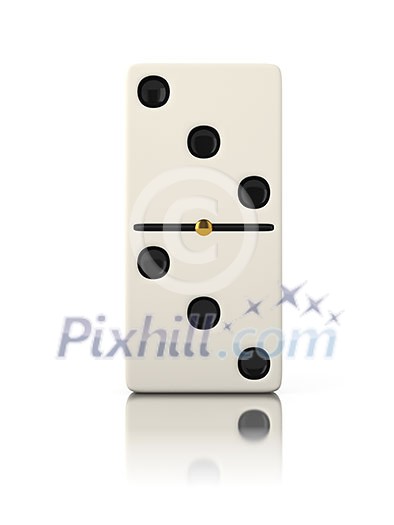 Domino game bone close up isolated on white Domino game bone close up isolated on white