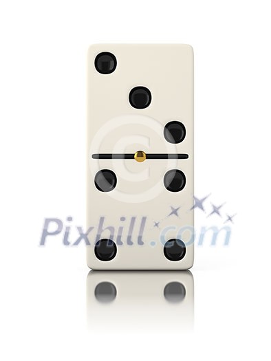 Domino game bone close up isolated on white Domino game bone close up isolated on white