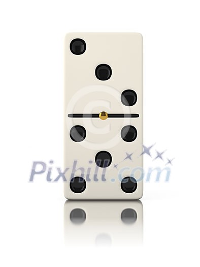 Domino game bone close up isolated on white Domino game bone close up isolated on white