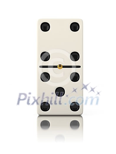 Domino game bone close up isolated on white Domino game bone close up isolated on white