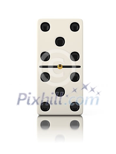 Domino game bone close up isolated on white Domino game bone close up isolated on white