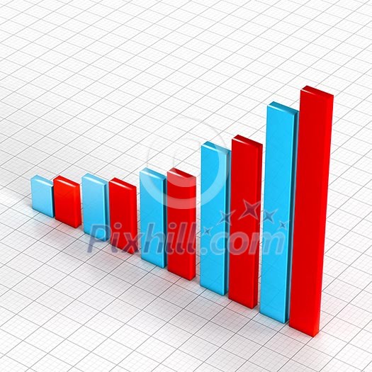 Commercial growth concept graph Commercial growth concept graph