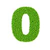 Grass number 0 zero - ecology eco friendly concept character type