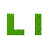 Grass letter L - ecology eco friendly concept character type