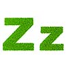 Grass letter Z - ecology eco friendly concept character type