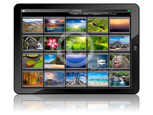 Tablet PC with photo gallery Tablet PC with photo gallery