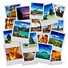 Thai travel tourism concept design - collage of Thailand images