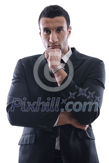 Portrait of happy smiling young arab business man isolated on white background Portrait of happy smiling young arab business man isolated on white background