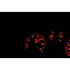 Accelerating sport-car speedometer closeup

