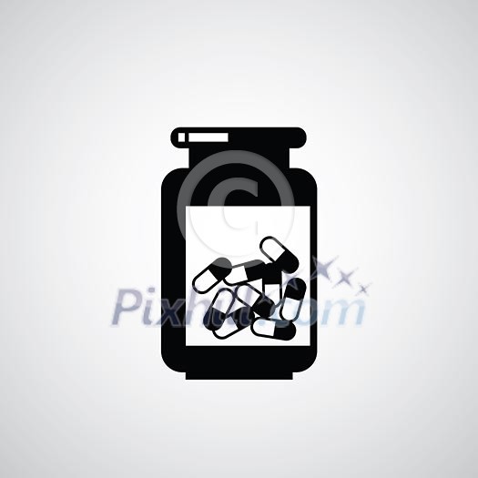 vector vial of medicine symbol vector vial of medicine symbol