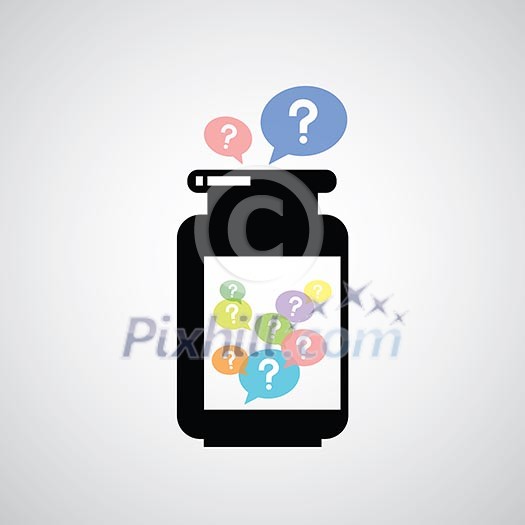 vector vial of question mark symbol vector vial of question mark symbol