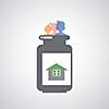 vector vial of my house cartoon 