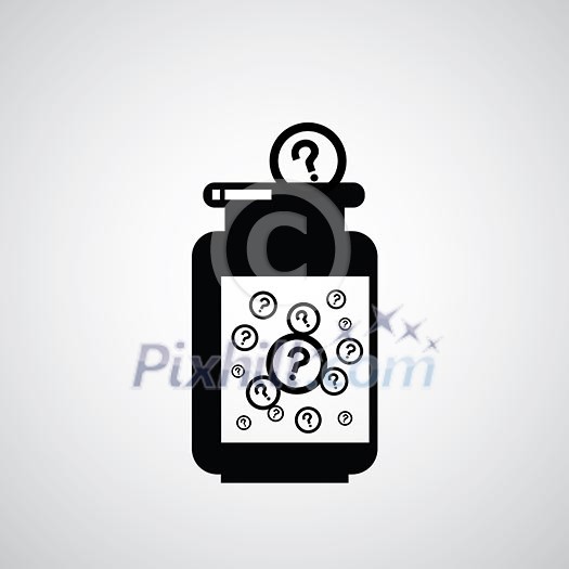 vector vial of question mark symbol vector vial of question mark symbol