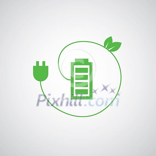 battery power charger vector icon  