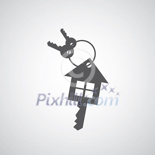 vector real estate symbol on gray background 