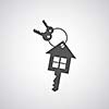 vector real estate symbol on gray background 