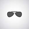sunglasses vector design on gray background 