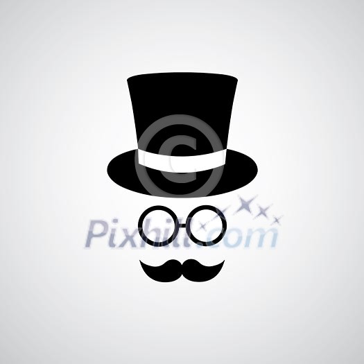Hipster style element vector design  