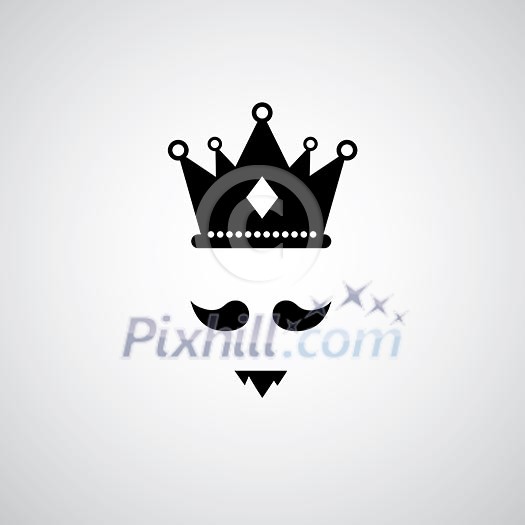 king icon element vector design  