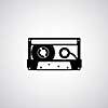 tape cassette vector design on gray background  