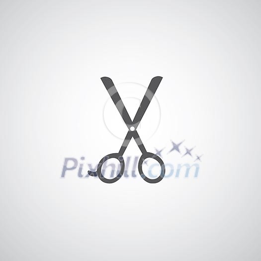 scissors icon vector design on gray background scissors icon vector design on gray background