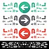 vector arrow sign icon set 
