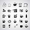 cup and coffee vector icon set  