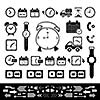 delivery and time vector icon set 