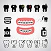 smile dental vector icon set 
