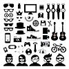 vector hipster style elements and icons set  