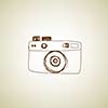 Camera hand drawn vintage style 