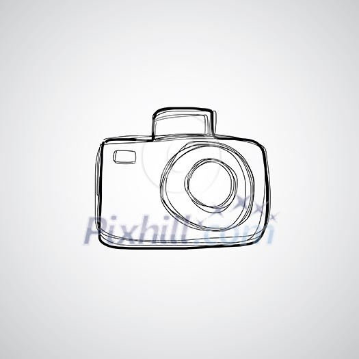 Camera hand drawn vintage style Camera hand drawn vintage style
