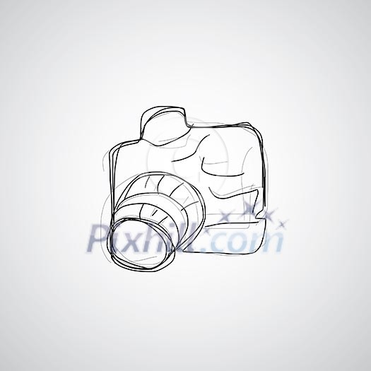 Camera hand drawn vintage style Camera hand drawn vintage style