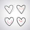 vector hand drawn heart of love 