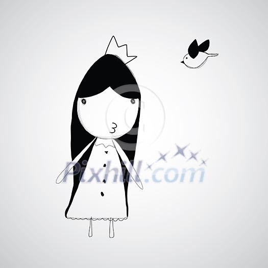 cute girl characters vector cartoon cute girl characters vector cartoon