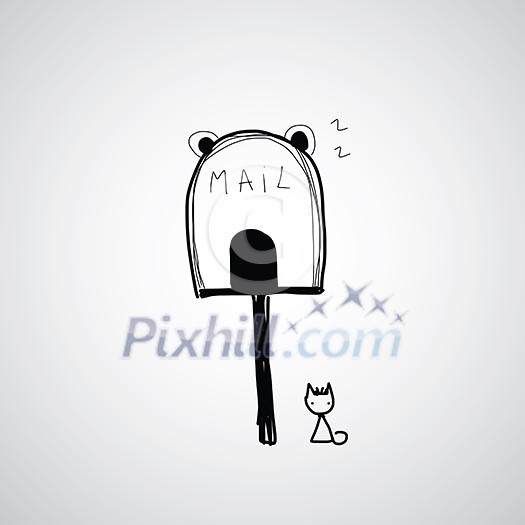 letter mailbox icon vector cartoon letter mailbox icon vector cartoon