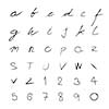 handwriting font set for use 