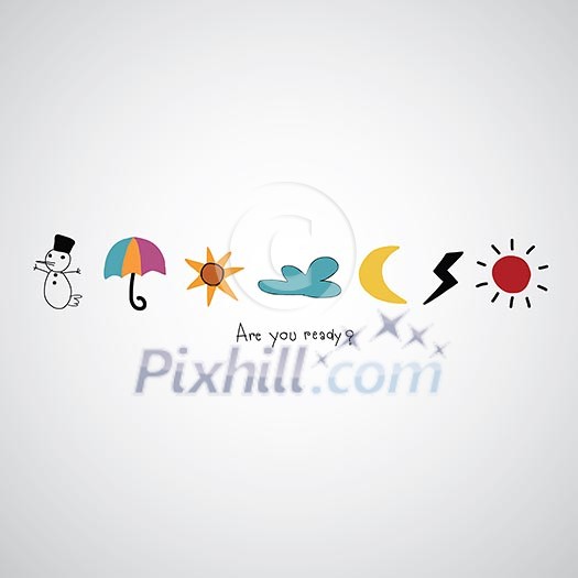 weather vector hand drawn cartoon weather vector hand drawn cartoon