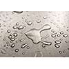 Water droplets on metal background macro