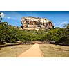 Famous ancient Sigiriya rock. Sri Lanka
