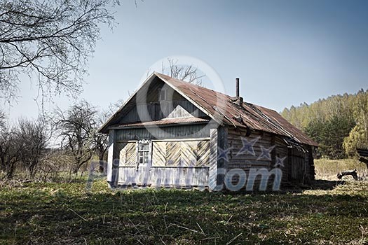 Old ruined abandoned house