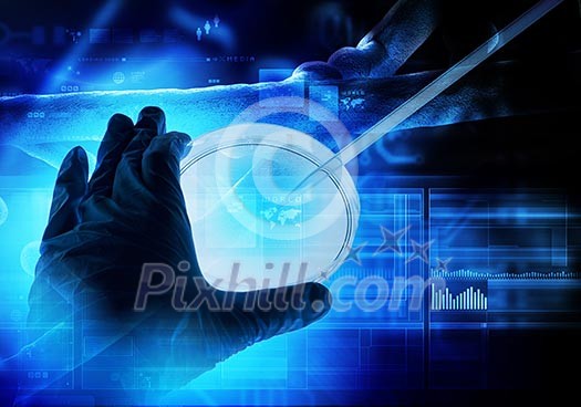 Close up image of human hand holding test tube. Science concept Close up image of human hand holding test tube. Science concept