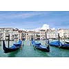 venice, beautiful romantic italian city on sea with great canal and gondolas