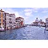 venice, beautiful romantic italian city on sea with great canal and gondolas